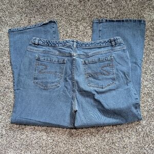 Vtg Woman Liz Claiborne Stretch Straight Leg Blue Jeans Sz 18 (40X29) Med. Wash